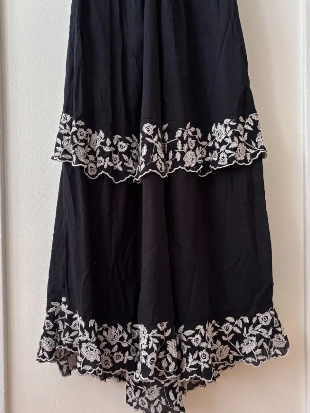 Abercrombie & Fitch Tiered Ruffle Maxi Dress in Black